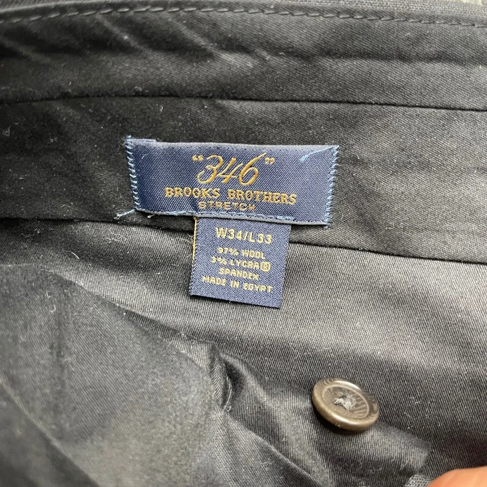 Brooks Brothers 346 Grey Pinstripe Suit 44L Blazer 34x33 Pleated Pants‎ Wool